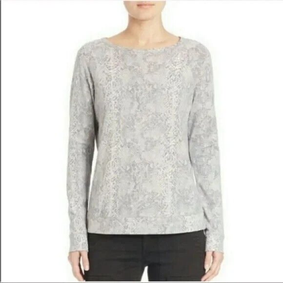 REVOLVE JOIE‎ $198 Emari E Sweater Wool Blend Split Hem Marble Oversized Small - Picture 5 of 9
